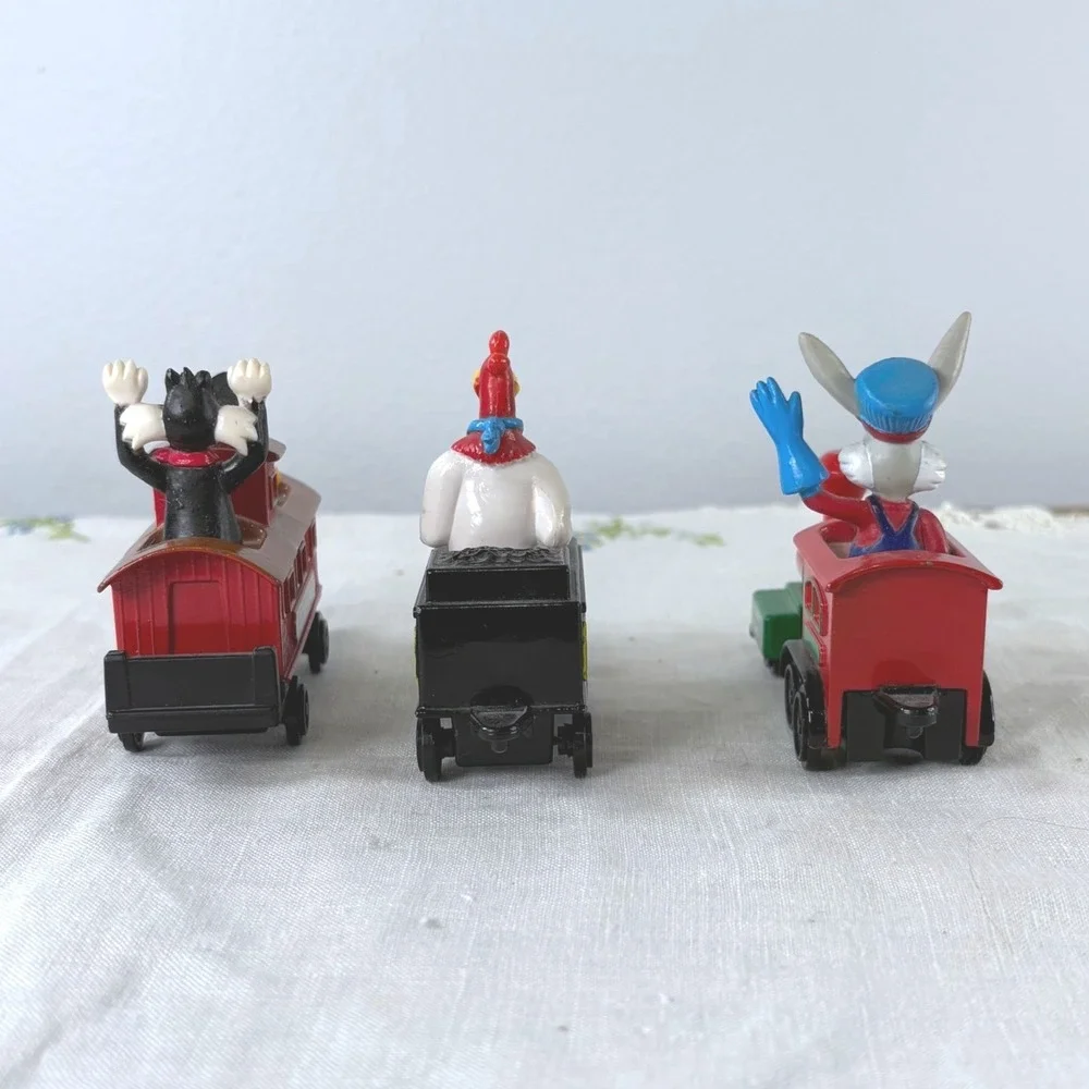 Vintage 1989 Ertl Looney Tunes Diecast Train Set Bugs Bunny Foghorn Tweety 3pc